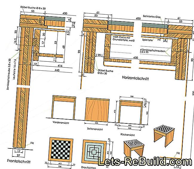 Bouw zelf de speltafel: bouwinstructies schaaktafel: bouwinstructies