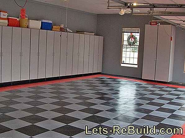 Tile a garage floor properly