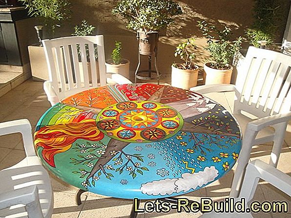 Renovar mesa de mosaico de jardín